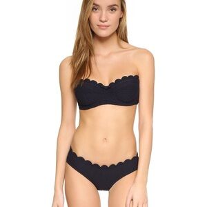 Kate Spade Black Scalloped Bikini Set